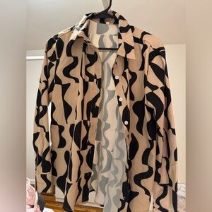 Tan and black patterned shirt